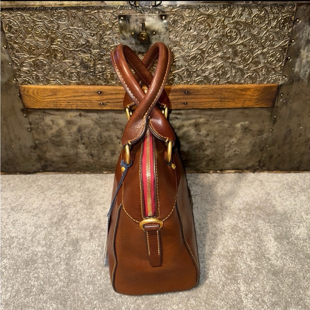 Dooney & Bourke Cameron Satchel with Strap in Chestnut - Picture 3 of 12